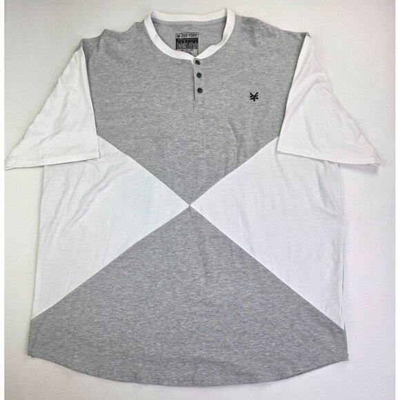 Zoo Your Unbreakable Size 4XLT Mens Triangle White Gray Colorblack Logo Henley - Picture 1 of 10
